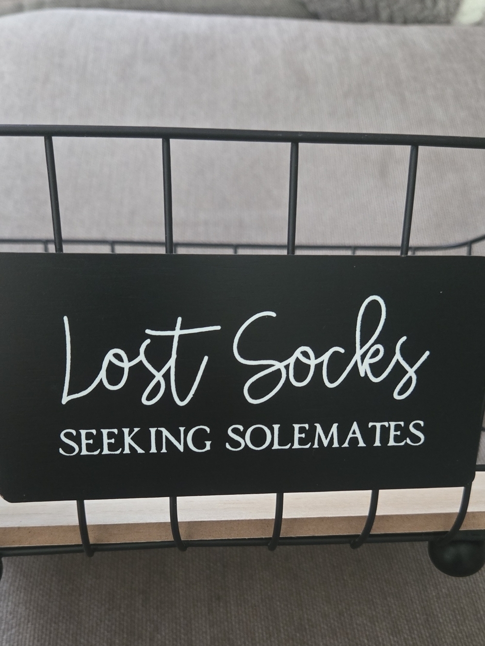 Lost Socks Metal Basket - Picture 2 of 7